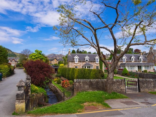 Pitlochry in Perthshire was found to be the most popular place to live, with an annual increase in sales searches of 50.2 per cent.