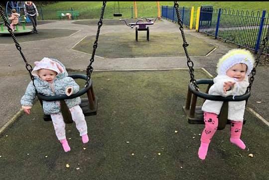 Hayley Louise, said: "Trixie & Dixie both 11 months old. Our mummy’s created a bubble and now we are the best of friends."