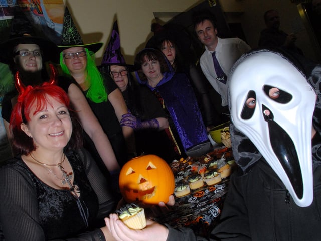 Kirkby's Cedar Wildlife Sanctuary held a Halloween fundraiser at Willets Court in Sutton, pictured is Wendy Radford, left, with volunteers during the event.