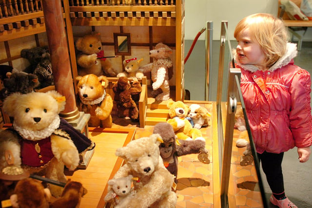 The Teddy Bear Story Exhibition at the Museum of Hartlepool. Taliah Thompson, 4, from Hart Lane checks out some of the bears on show. Remember this?