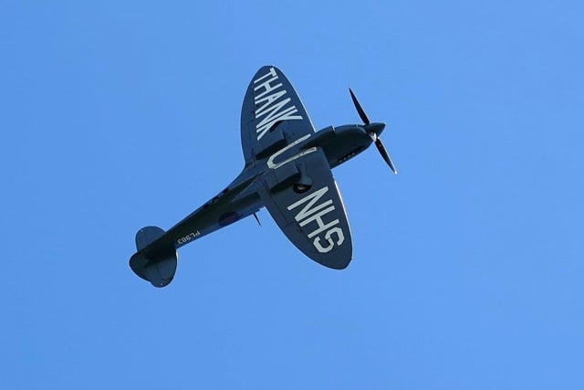 This spectacular picture of the NHS Spitfire flying over Portsmouth was taken by Paul Morgan