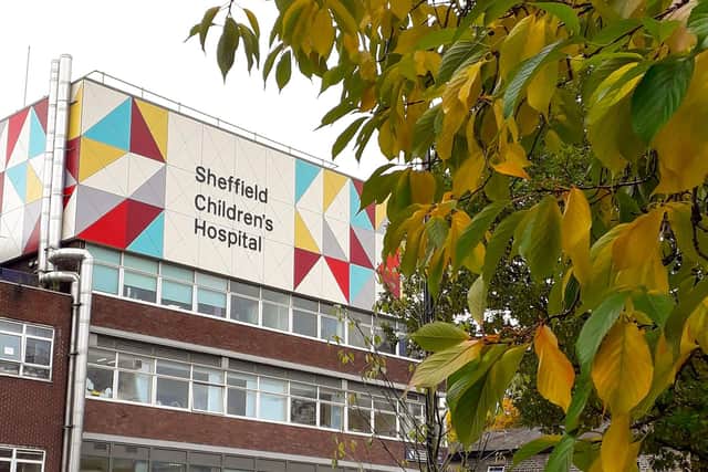 Sheffield Children's Hospital is one of the landmark buildings to be lit up blue for the anniversary of the NHS.