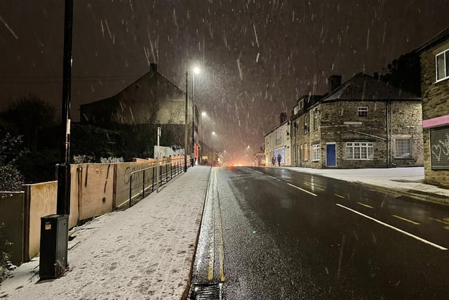 The snow in Sheffield settled in some parts before turning quickly turning to sleet in the wet and cold weather.