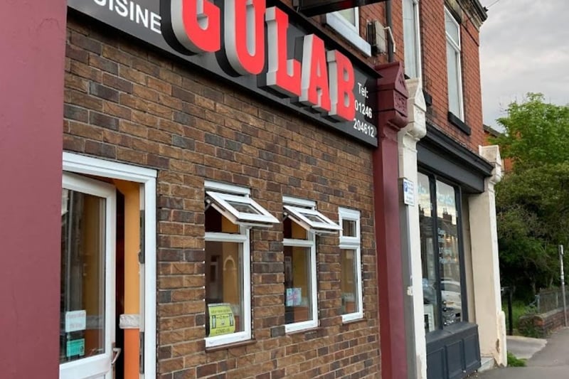 Gulab Tandoori, 207 Chatsworth Road, Chesterfield, S40 2BA. Rating: 4.6 out of 5 (based on Google Reviews). "Best curry in Chesterfield. Really friendly staff too. Top drawer!"