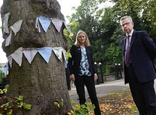 Sheffield wildlife campaigners are warning more needs to be done to protect the city’s natural environment – with several species at risk. Michael Gove with tree protestor Dr Nicky Rivers at a meeting in Sheffield. Picture Scott Merrylees