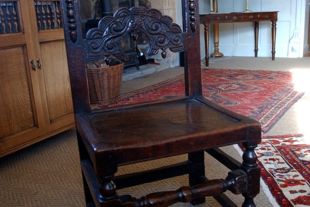 A 16th century Derbyshire chair at North Lees Hall in Hathersage