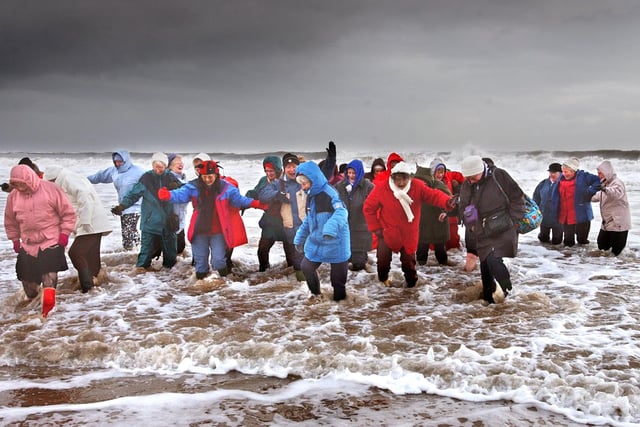 The annual WI welly plodge at Seabburn and these plodgers were having a great time in 2005. Can you spot someone you know?