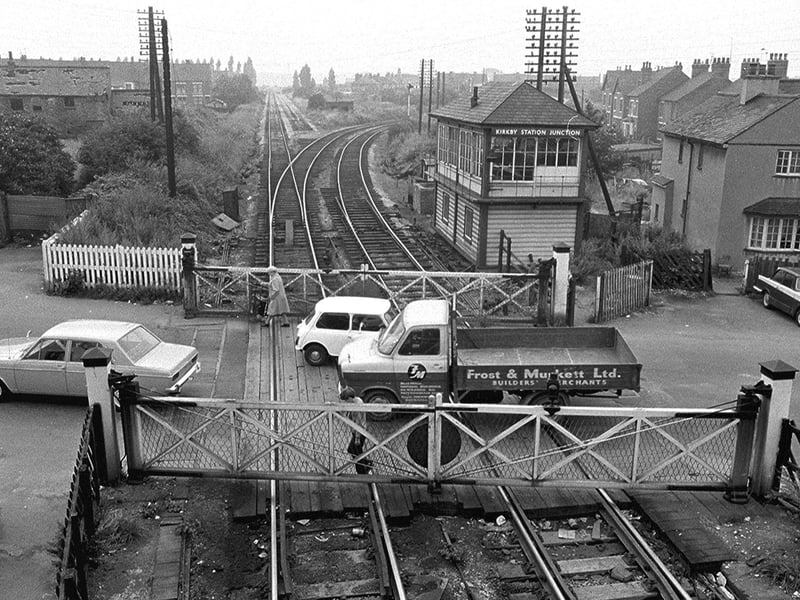 Kirkby crossing pictured half a century ago.
