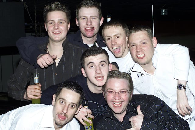 Steve, Dinc, Roy, Cheesey, Warbo, Seb and Danny having a lads night out at Kingdom in 2005