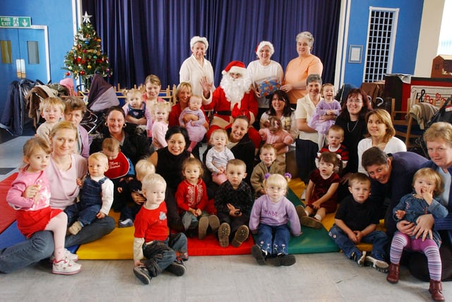 Parents and toddlers from St Margaret's in South Tyneside received a visit from Santa for their Christmas party in 2003.