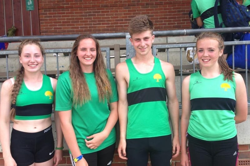 This Worksop Harriers quartet were celebrating in 2014 after they qualified for the English Schools Championships.