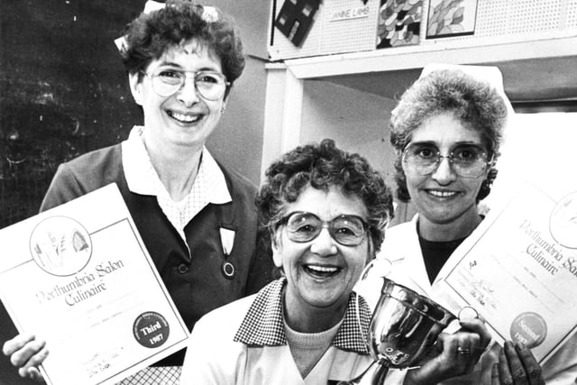 These dinner ladies were all winning cooks. But who can tell us the year that Mrs Nell Murray (centre), Mrs Mary Nixon (right) and Mrs Elsie Eade were in the picture?