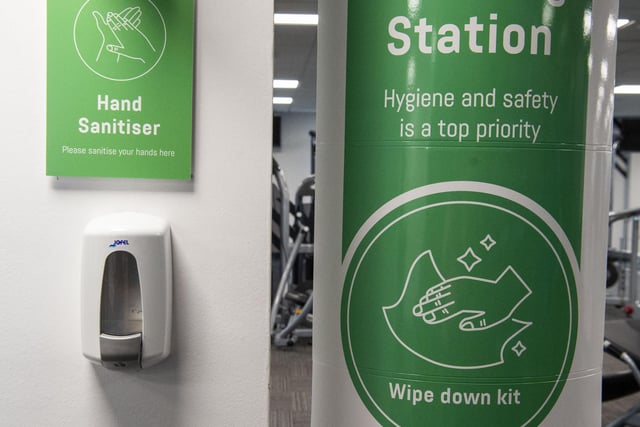 Gym-goers must now wipe down equipment they use with disinfectant.