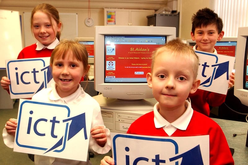 Can you spot someone you know in this photo of pupils who won an ICT award 15 years ago?