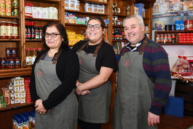 Buon Appetito, a new Italian deli/grocer in Grahams Road, Falkirk, was opened by a local family in December.  Owner Simona Minchella is being helped by mum Gabriella and dad Bruno.