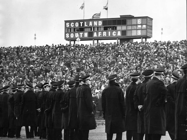 Scotland defeated South Africa 6-3 at Murrayfield on 6 December 1969 . Taking place during South Africa's apartheid era, the game was contested in controversial circumstances.