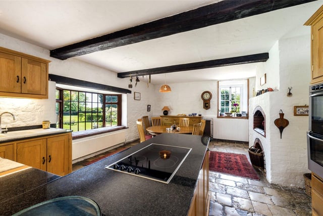 The house has enormous character with beautiful exposed stonework, stone flagged floors and exposed beams.