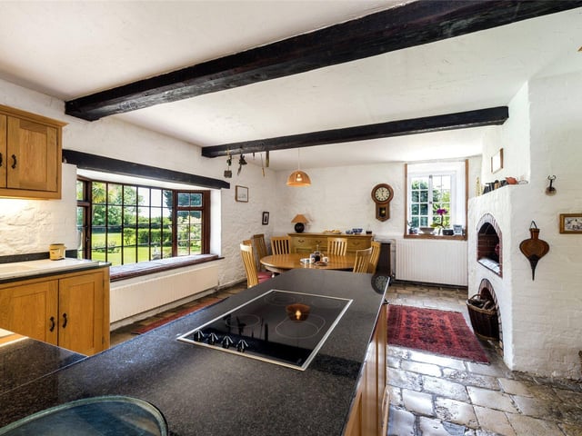 The house has enormous character with beautiful exposed stonework, stone flagged floors and exposed beams.