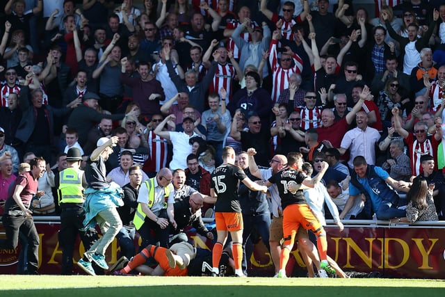 There were limbs everywhere at Sixfields Stadium back in early April 2017 when the Blades clinched promotion to the Championship thanks to goals from Leon Clarke and John Fleck, whose late goal sparked delirium among the huge numbers of Unitedites crammed into the compact ground. Michelle Briggs on Facebook nominated this game as her favourite ever away day.
