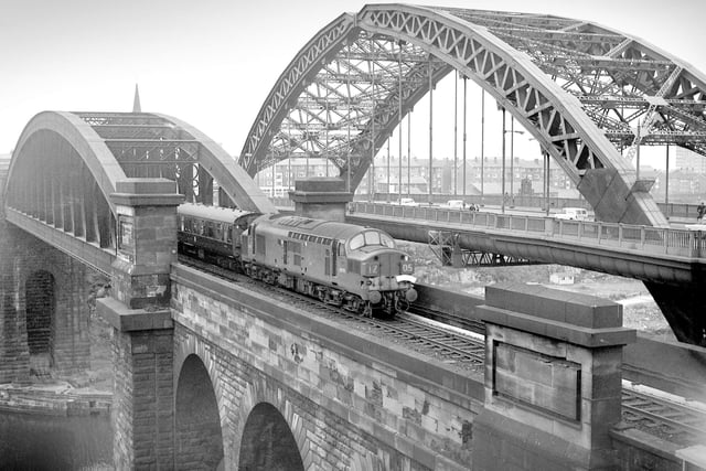 Sunderland's bridges in August 1965.