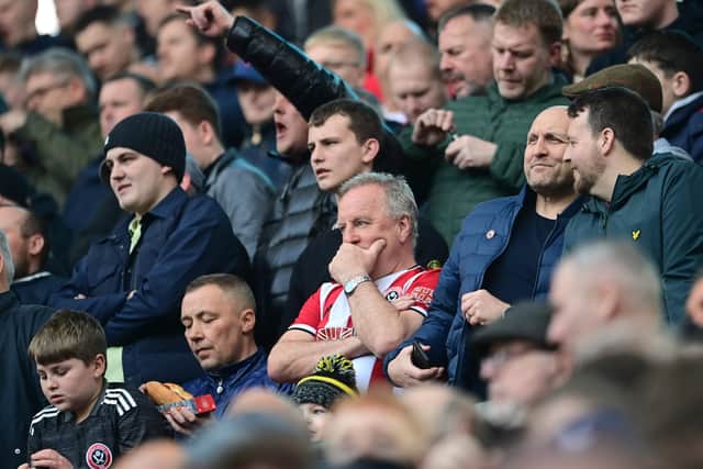 Sheffield United fans follow their team at Coventry City: Ashley Crowden / Sportimage