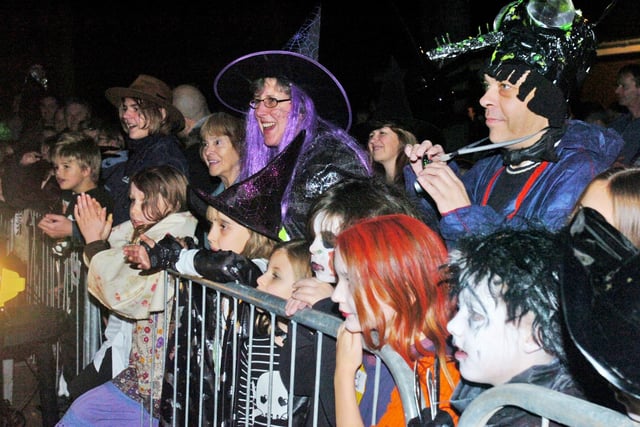 Seen are crowds at the Halloween celebrations at Endcliffe Park Cafe in October 2007