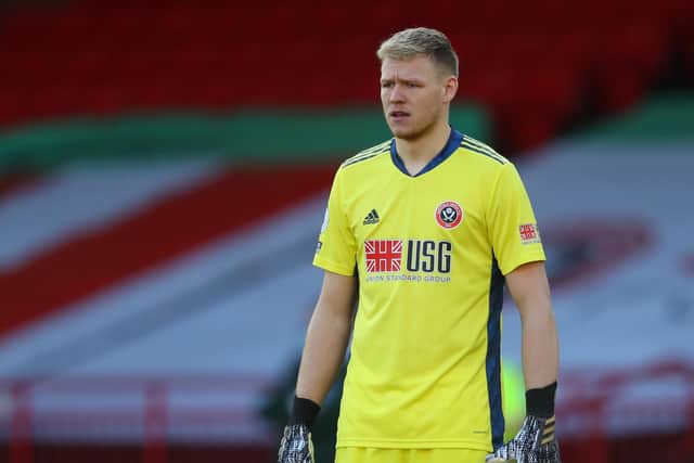 Aaron Ramsdale has made some key saves for Sheffield United this season - but has also received abuse on social media: Simon Bellis/Sportimage