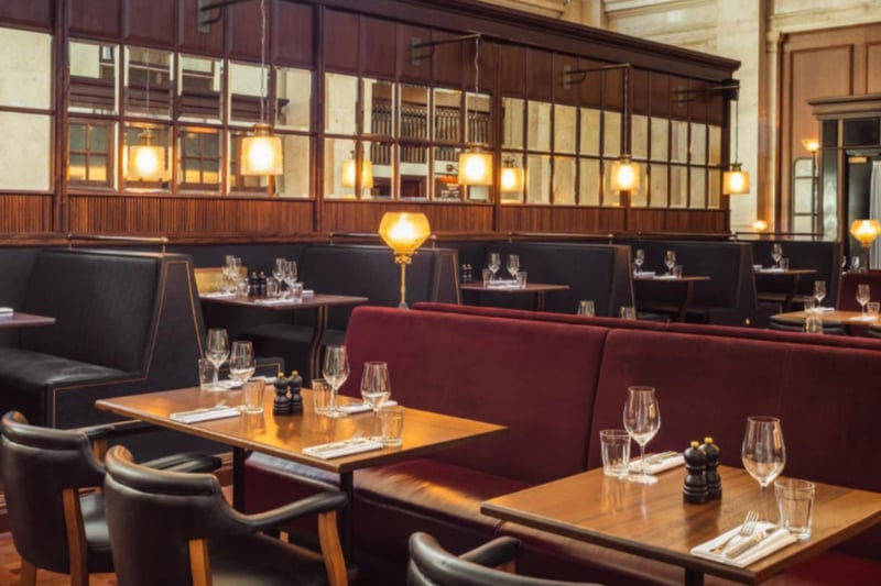 Located in the beautiful former National Bank of Scotland Banking Hall, just off St Andrew Square, Hawksmoor's menu features seafood from around the Scottish coast and beef from grass-fed native breed cattle.