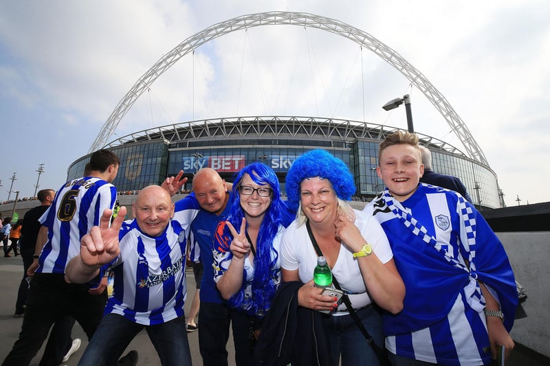 Sheffield Wednesday fans before the Championship Play-Off Final at Wembley