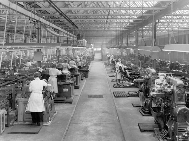 A general view of the Sheffield Twist Drill production department during World War II