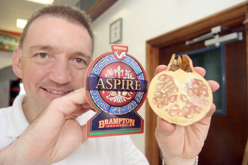 Chris Radford launched Aspire Ale, a pomegranate fruit beer, in 2008.