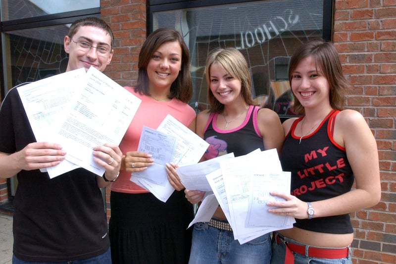 Successful A level students at St Robert of Newminster School in Washington in 2004. Does this bring back great memories?