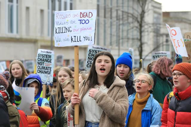 A recent climate change protest in Sheffield