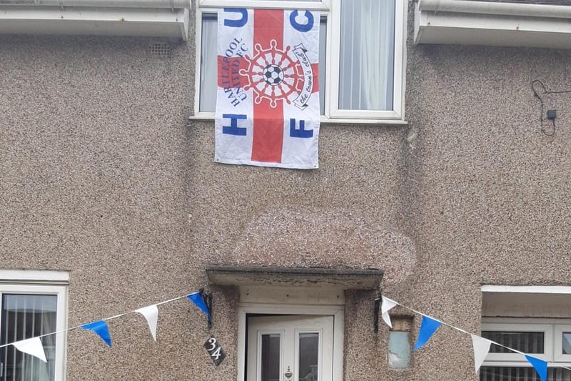 Showing their support at home.