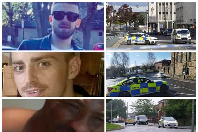 The killers of Reece Radford (top left); Richard Dentith (middle left) and Anthony Sumner (bottom left), all of whom suffered fatal injuries in Sheffield stabbings, have all been jailed since the beginning of March 2023