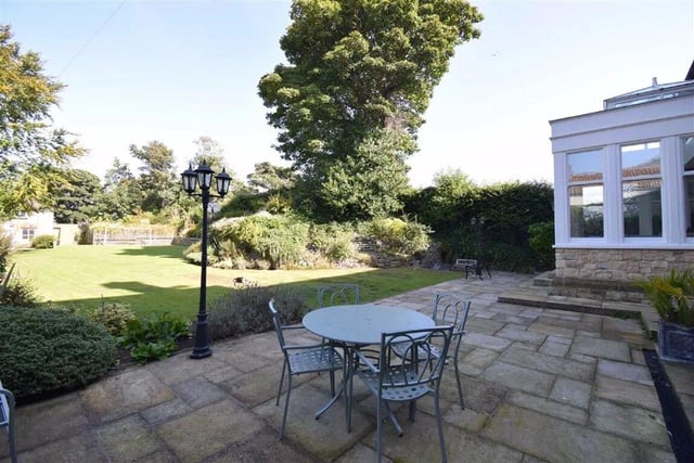 The property has a garden perfect for summer parties.