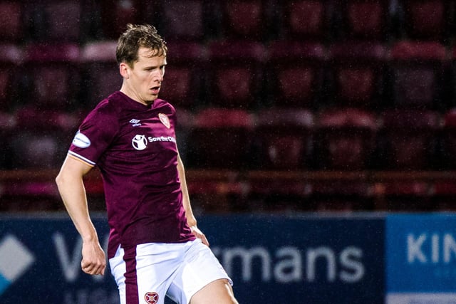 Wearing the captain’s armband again, Berra had a largely quiet game with Hearts just up against one striker.