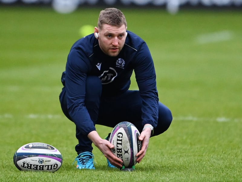Scotland's Finn Russell ahead of kick off during a Guinness Six Nations tie between Scotland and Wales at BT Murrayfield