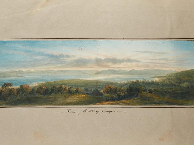Field of Battle of Largs - The Battle of Largs (2 October 1263) between Norway and Scotland