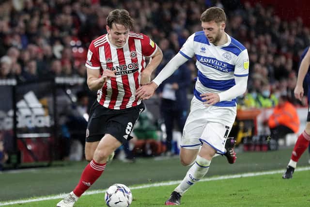 Sheffield United's Sander Berge in action against QPR at Bramall Lane earlier this month: Richard Sellers / Sportimage
