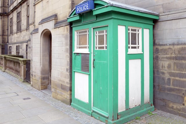 Dating from 1928 and located next to the Town Hall,  it was one of 120 police boxes in Sheffield instigated by then Chief Constable Percy J Sillitoe.