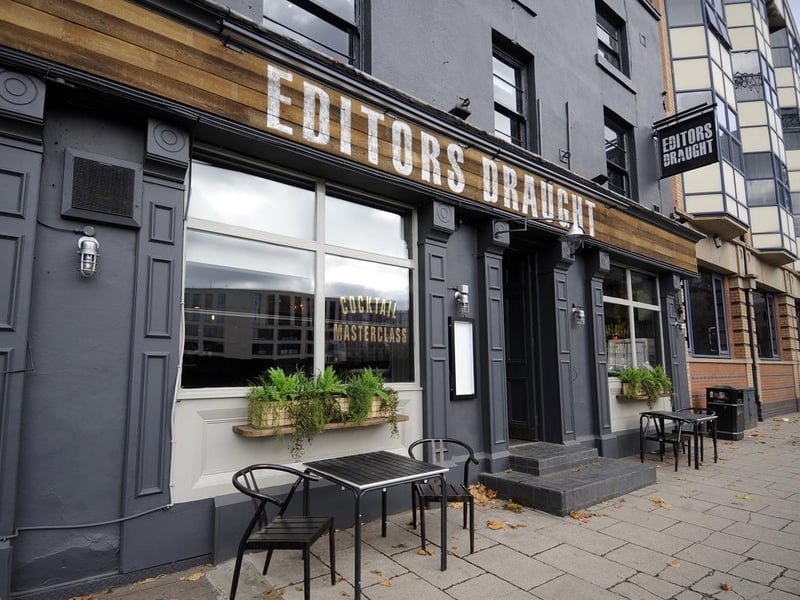 Editor's Draught on Wellington Street, city centre, is up for sale for an undisclosed asking price. The annual turnover and profit of the business are both also undisclosed. The sale offers the opportunity to buy a fully-fitted bar with opportunities to capture trade from 9am to 2am.