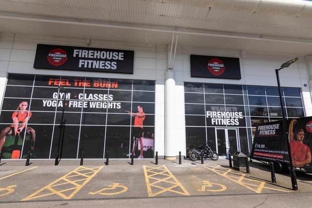 The entrance to Firehouse Fitness at Archer Road Retail Park