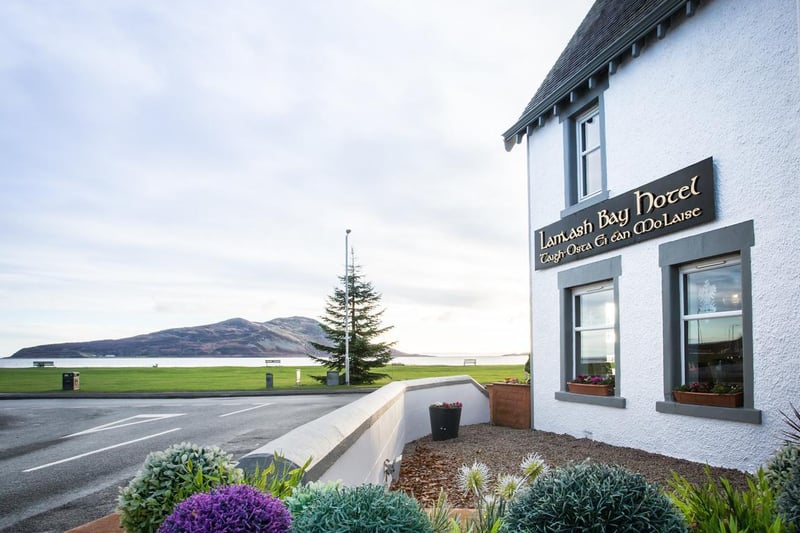 For those wanting a coastal retreat on the Isle of Arran, the Lamlash Bay Hotel is just 50 yards from the beach and offers panoramic sea views.