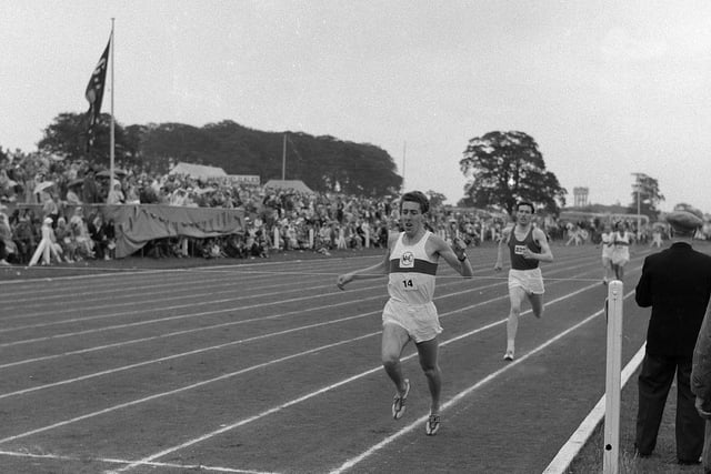 1962 Mansfield NUM Miners Gala
Future Olympic Athlete John Whetton crosses the line - do you remember this?