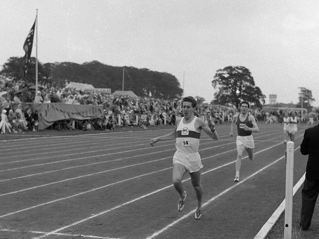 1962 Mansfield NUM Miners Gala
Future Olympic Athlete John Whetton crosses the line - do you remember this?