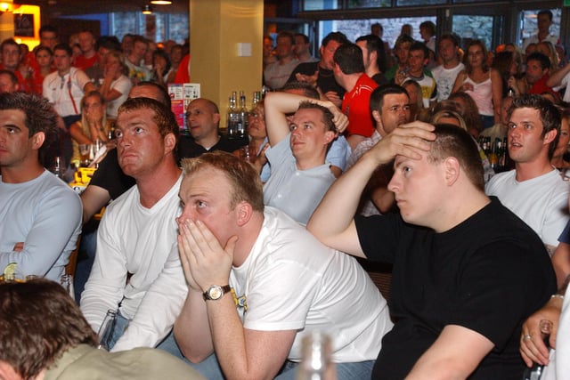 France stage a comeback and it's a tense time for these fans in the Lambton Worm.