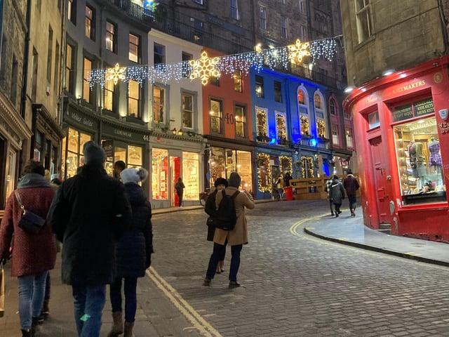 The iconic Victoria Street is always beautiful, but it looks extra stunning in December, when lit up with festive lights.