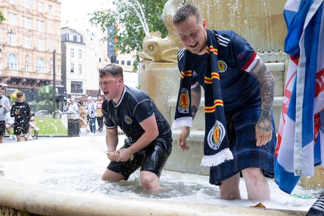 Scotland fans invade London before Euro 2020 clash against England, in June.