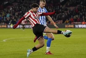 Reda Khadra on a rare outing for Sheffield United: Andrew Yates / Sportimage